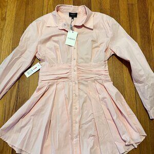 NWT BARDOT LEONI WOMENS COLLARED SHORT SHIRTDRESS Sz LARGE